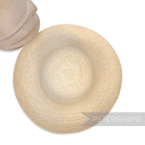 Threaded Banded Vintage Ecuador Panama Straw Capeline Hat Body - 11.5"