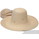 Tiny Triangle Vent Vintage Ecuador Panama Straw Capeline Hat Body - 12.5"
