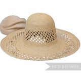 (Another) Open Weave Floral Vintage Ecuador Panama Straw Capeline Hat Body - 12.5"