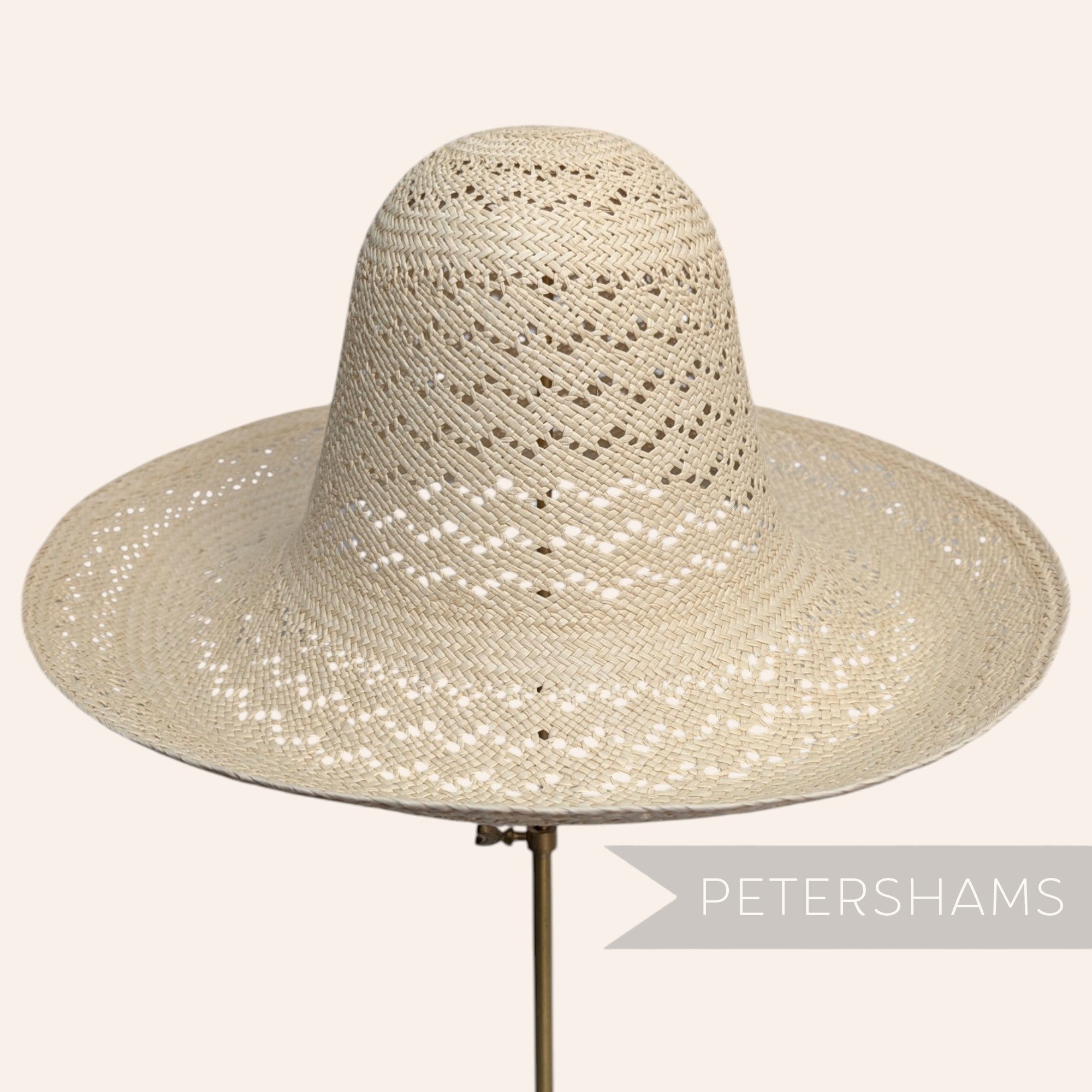 Delicate Wave Vintage Ecuador Panama Straw Capeline Hat Body - 12.5"