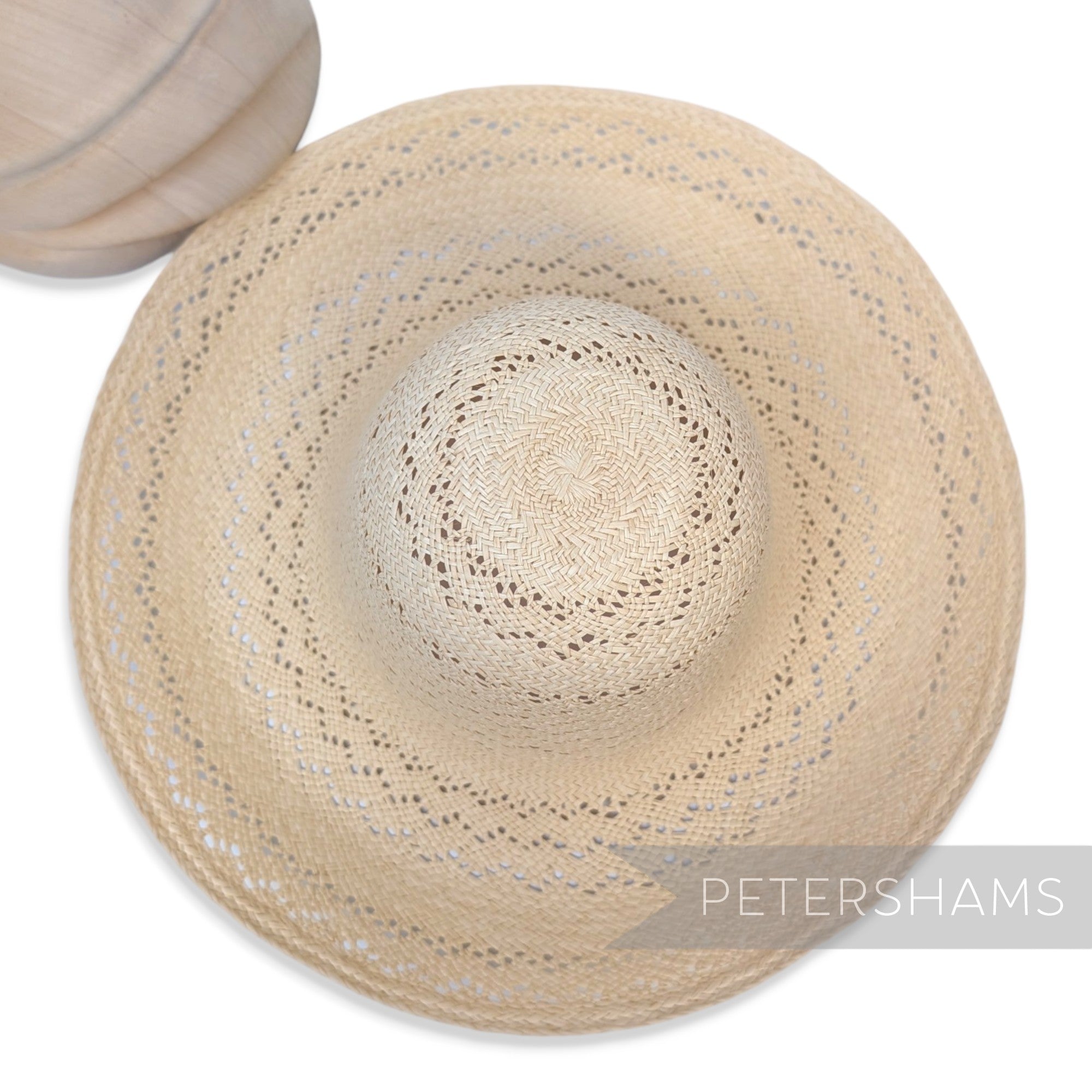 Delicate Wave Vintage Ecuador Panama Straw Capeline Hat Body - 12.5"