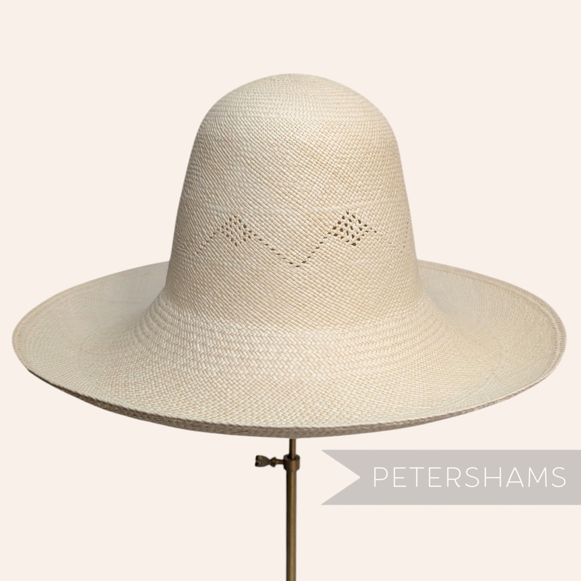 Mountain Range Vintage Ecuador Panama Straw Capeline Hat Body - 12"