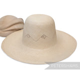 Mountain Range Vintage Ecuador Panama Straw Capeline Hat Body - 12"
