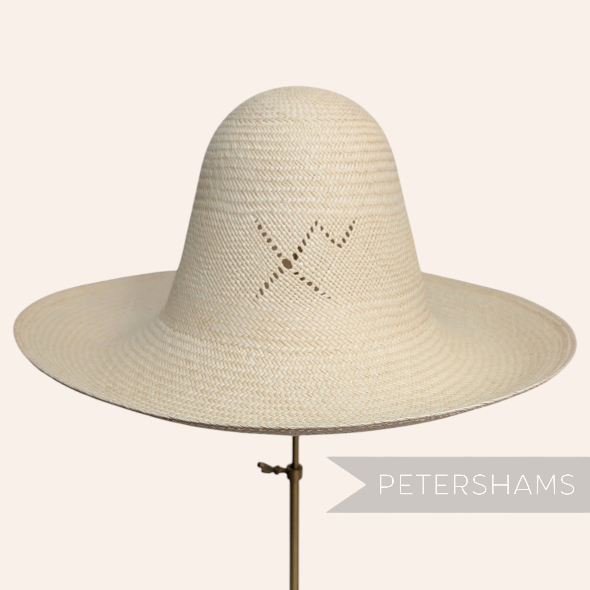 Light Open Weave Vintage Ecuador Panama Straw Capeline Hat Body - 12"