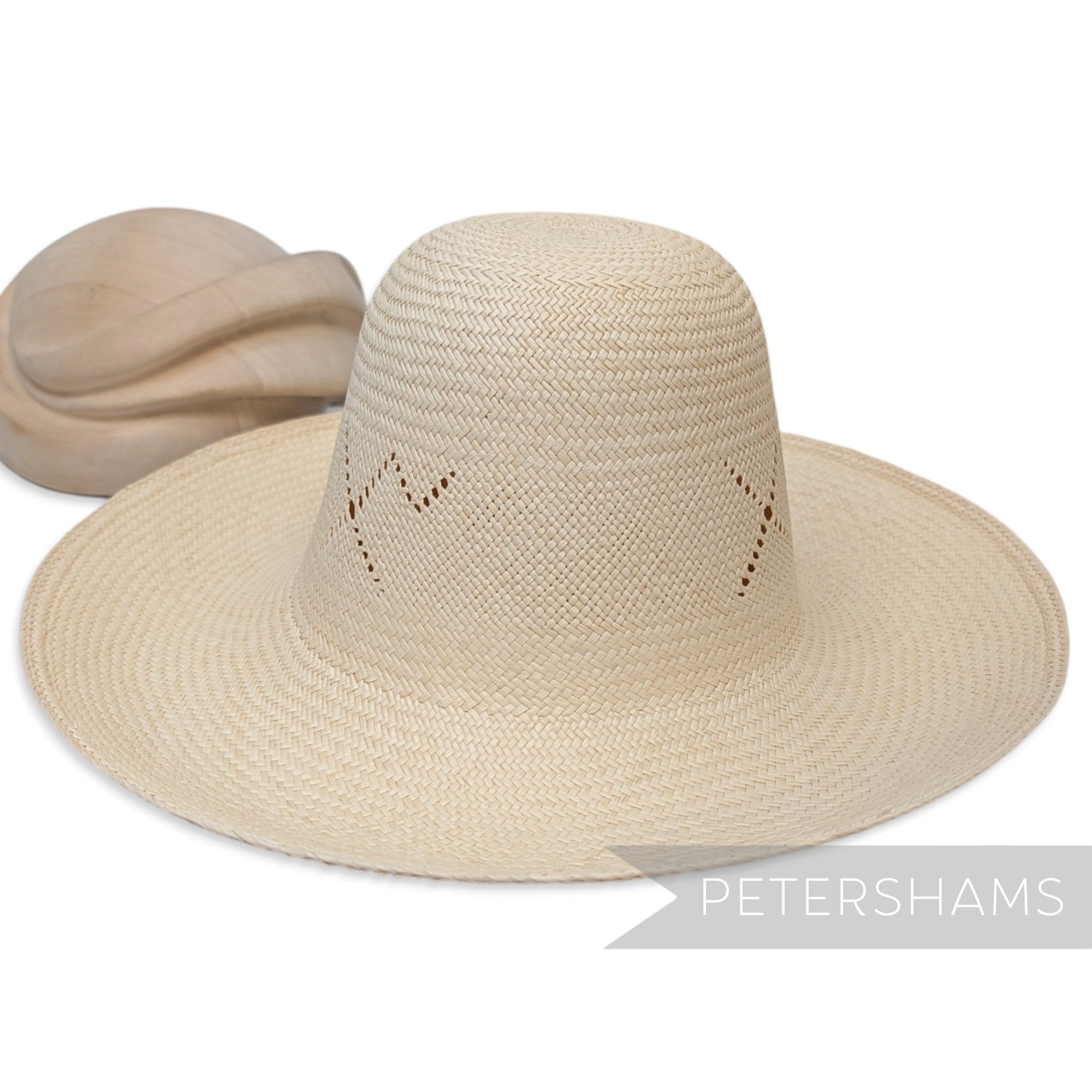Light Open Weave Vintage Ecuador Panama Straw Capeline Hat Body - 12"