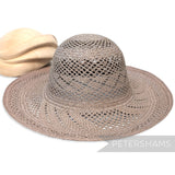 *Slightly Imperfect* Grey Open Weave Vintage Ecuador Panama Straw Capeline Hat Body - 11"