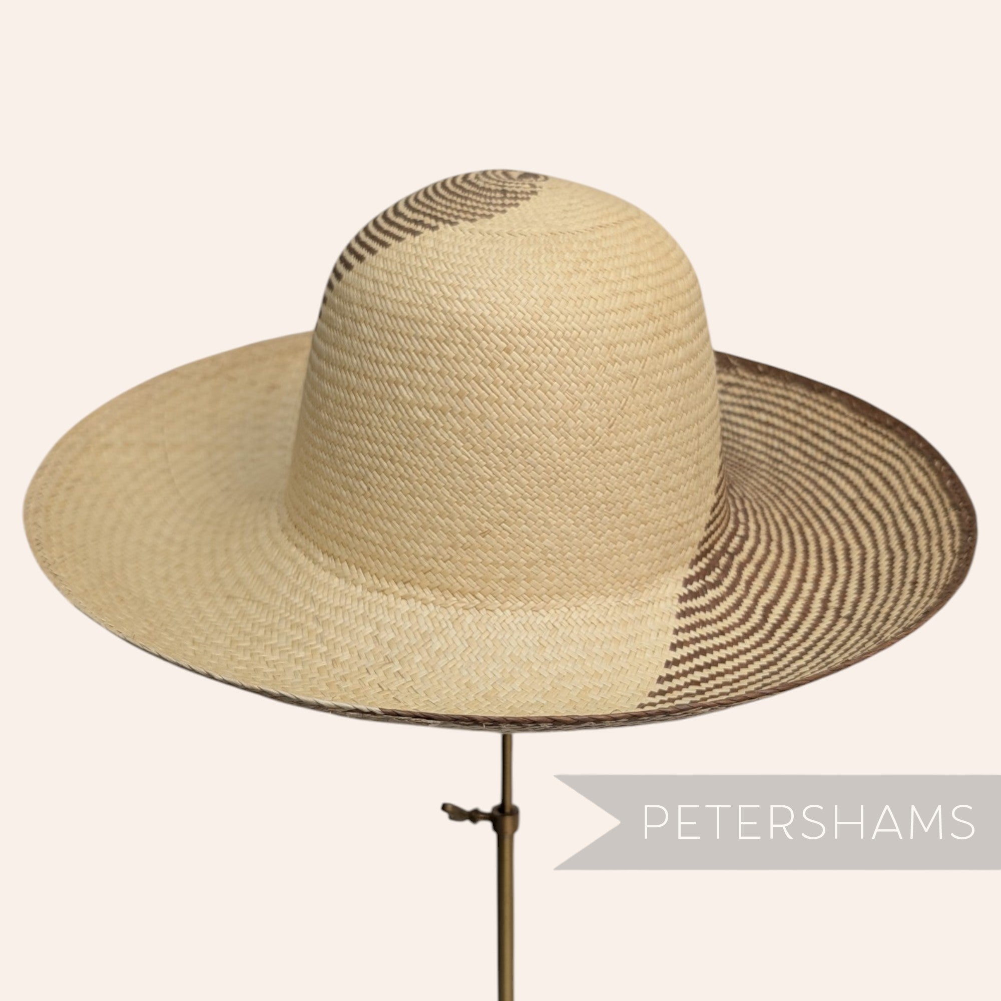 Half 'n Half Vintage Ecuador Panama Straw Capeline Hat Body - 11.5"