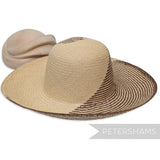 Half 'n Half Vintage Ecuador Panama Straw Capeline Hat Body - 11.5"