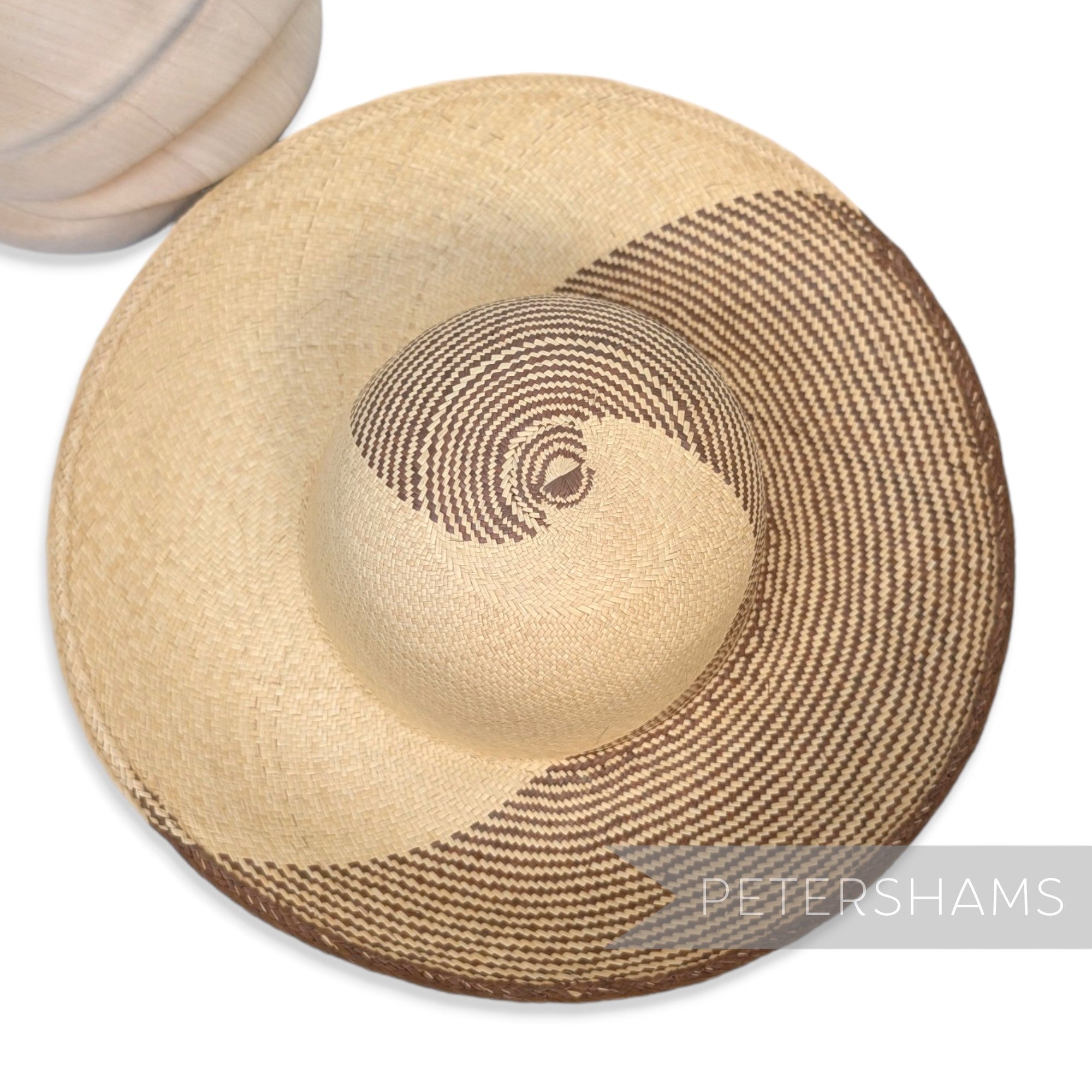 Half 'n Half Vintage Ecuador Panama Straw Capeline Hat Body - 11.5"