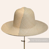 Dual Colour Vintage Ecuador Panama Straw Capeline Hat Body - 11.5"