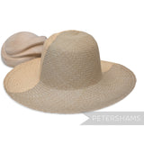 Dual Colour Vintage Ecuador Panama Straw Capeline Hat Body - 11.5"