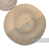 Dual Colour Vintage Ecuador Panama Straw Capeline Hat Body - 11.5"