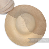 Dual Colour Vintage Ecuador Panama Straw Capeline Hat Body - 11.5"