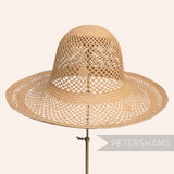 Petite Diamond Vintage Ecuador Panama Straw Capeline Hat Body - 11"