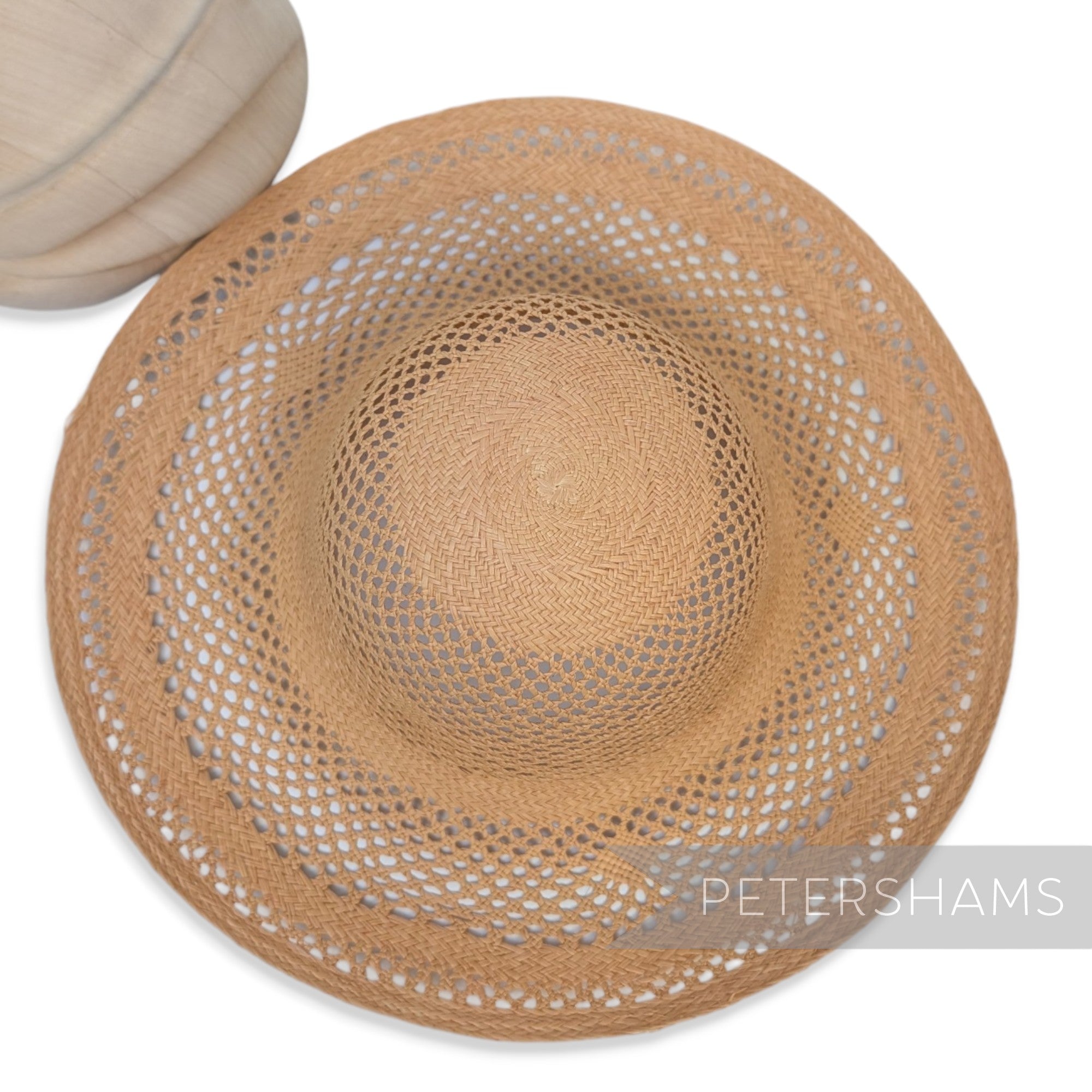 Petite Diamond Vintage Ecuador Panama Straw Capeline Hat Body - 11"