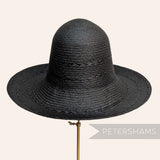 Fine Plait Stripe Vintage Ecuador Panama Straw Capeline Hat Body - 12.5"