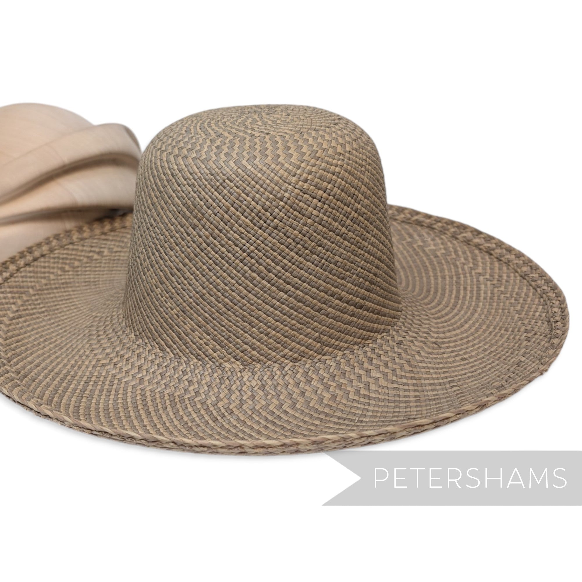 Sage & Natural Vintage Ecuador Panama Straw Capeline Hat Body - 12"