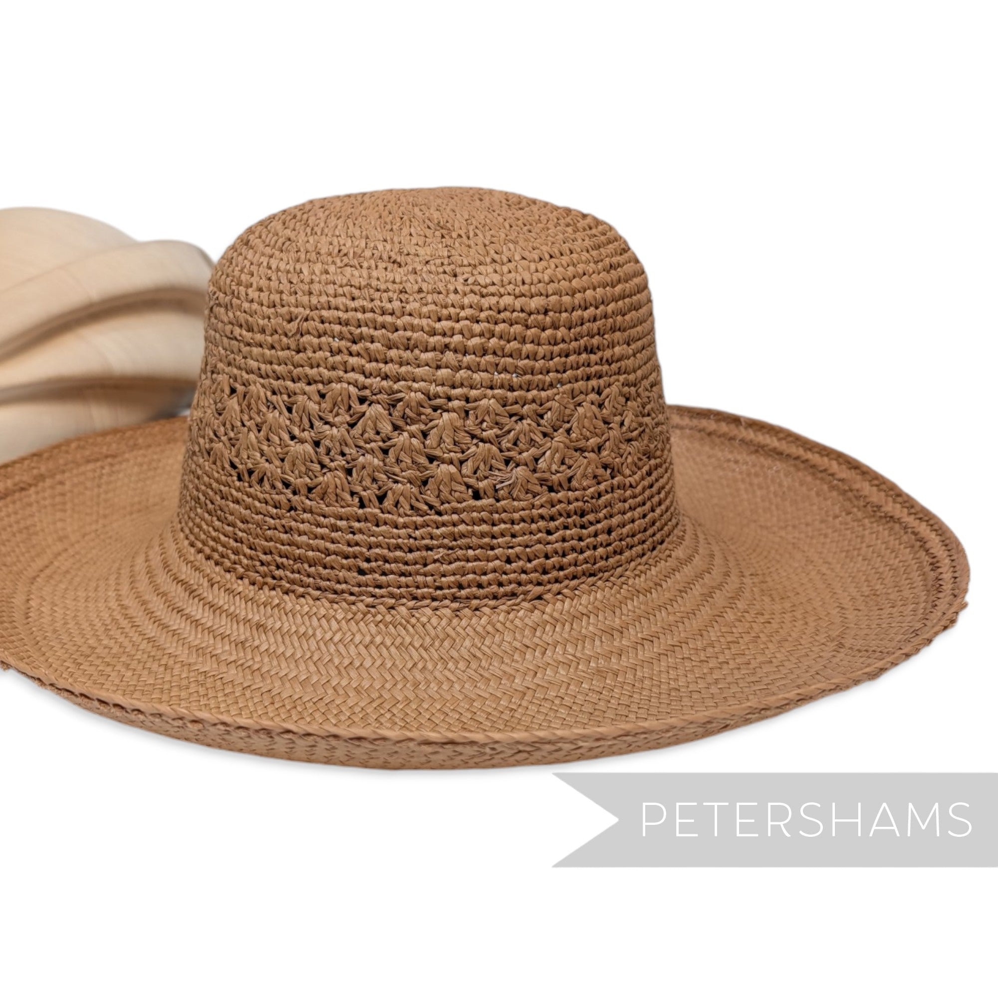 Ruffle Knit Crown Vintage Ecuador Panama Straw Capeline Hat Body - 11"