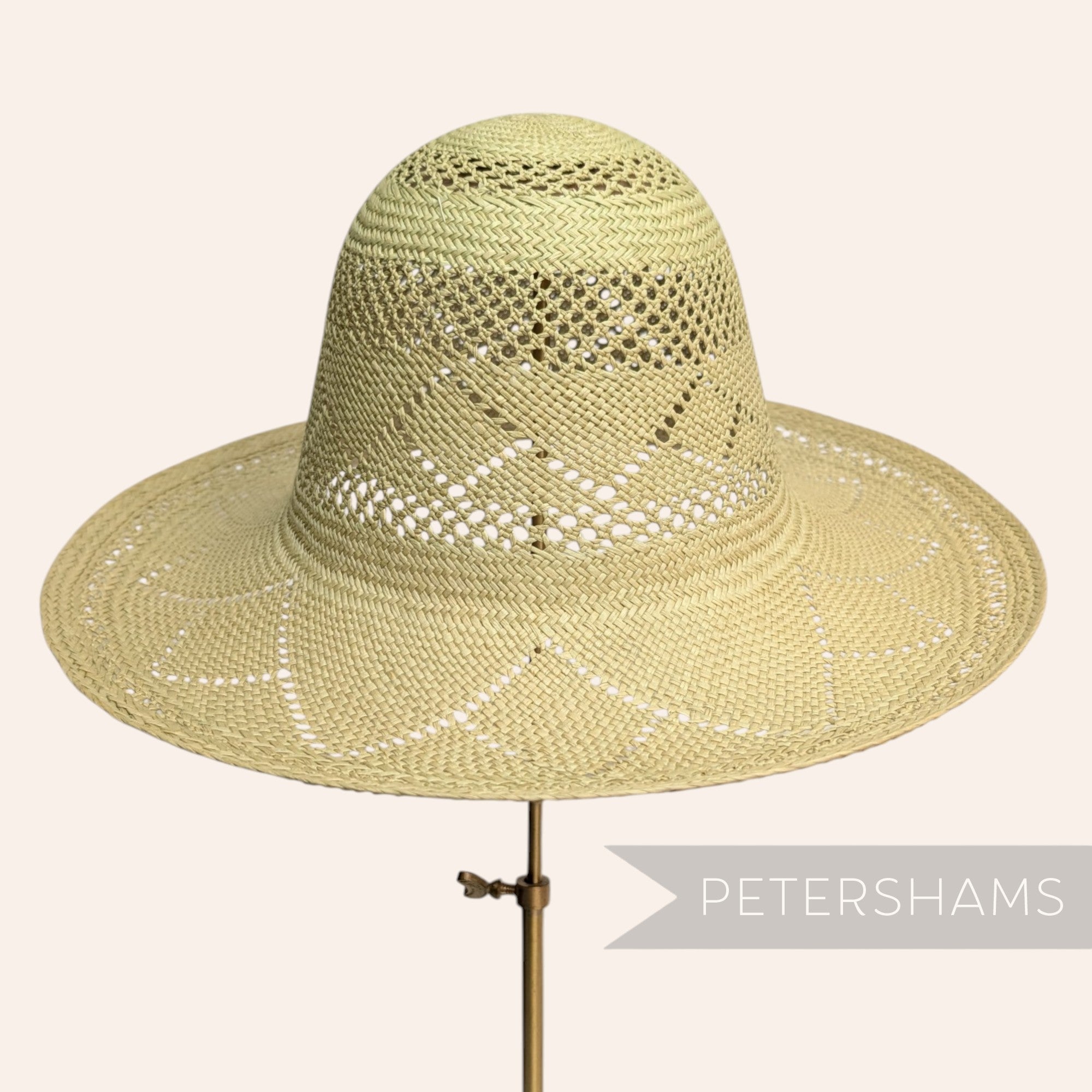 *Slightly Imperfect* Spring Green Open Weave Vintage Ecuador Panama Straw Capeline Hat Body - 11"