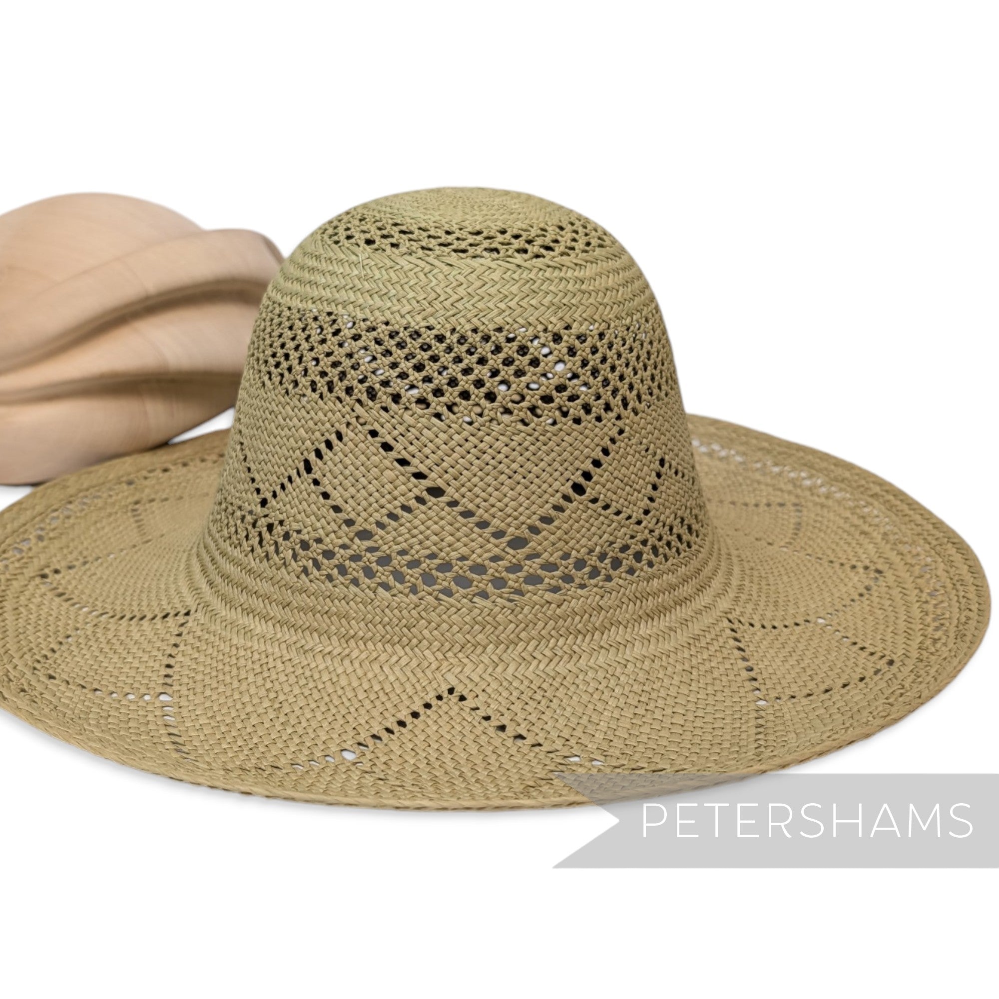*Slightly Imperfect* Spring Green Open Weave Vintage Ecuador Panama Straw Capeline Hat Body - 11"