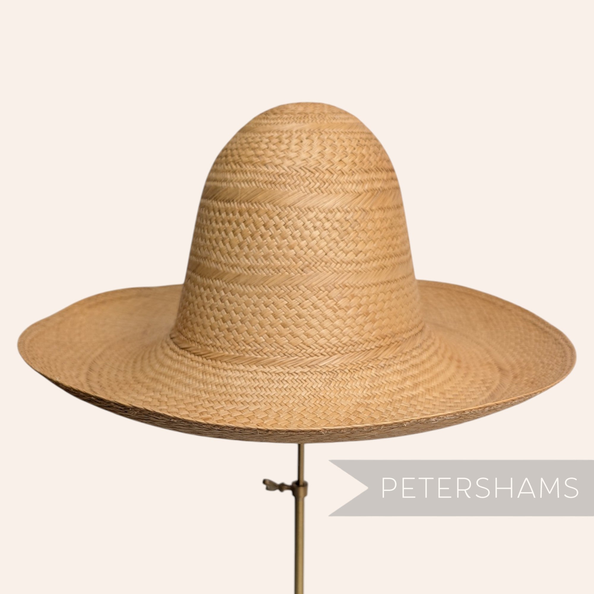 Triple Crown Stripe Vintage Ecuador Panama Straw Capeline Hat Body - 12.5"