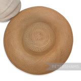 Triple Crown Stripe Vintage Ecuador Panama Straw Capeline Hat Body - 12.5"
