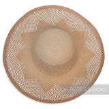 Petal Border Vintage Ecuador Panama Straw Capeline Hat Body - 12"