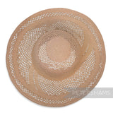 Swish Pattern Open Weave Vintage Ecuador Panama Straw Capeline Hat Body - 11"