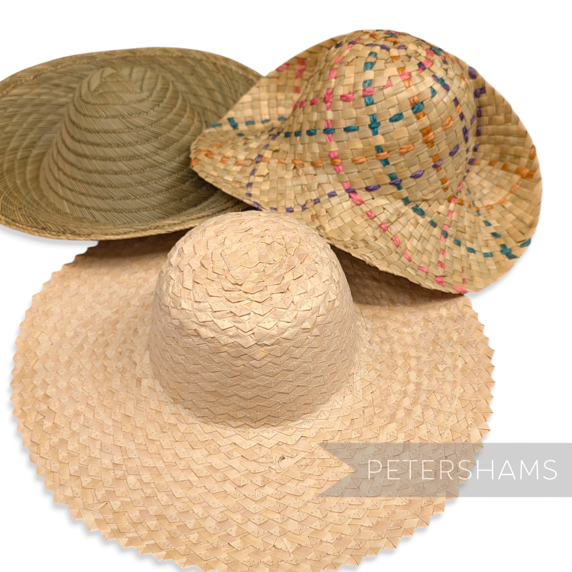 *Sale* Bundle of 3 Straw Capelines - Stack 1
