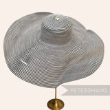 *Sale* IMPERFECT Ginormous XL Striped Polybraid Capeline Hat Body - 15"