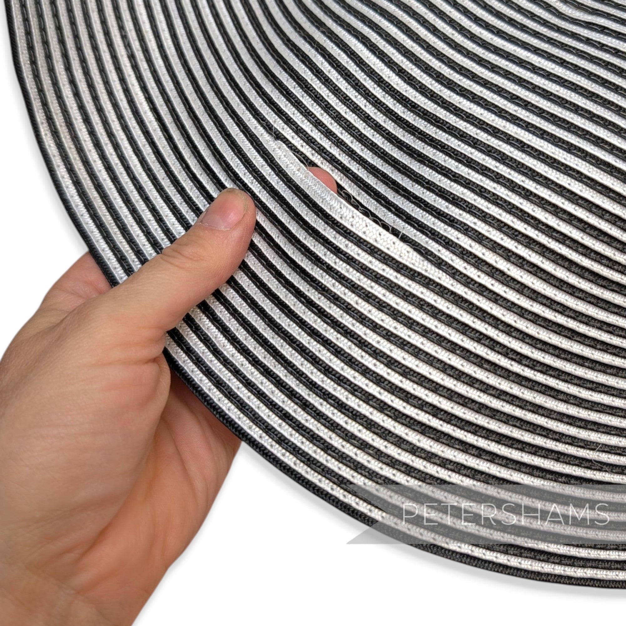 *Sale* IMPERFECT Ginormous XL Striped Polybraid Capeline Hat Body - 15"