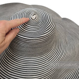 *Sale* IMPERFECT Ginormous XL Striped Polybraid Capeline Hat Body - 15"