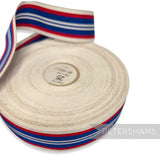 *Sale* IMPERFECT 35mm Red White & Blue Stripe Grosgrain - 25m Roll