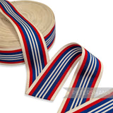 *Sale* IMPERFECT 35mm Red White & Blue Stripe Grosgrain - 25m Roll