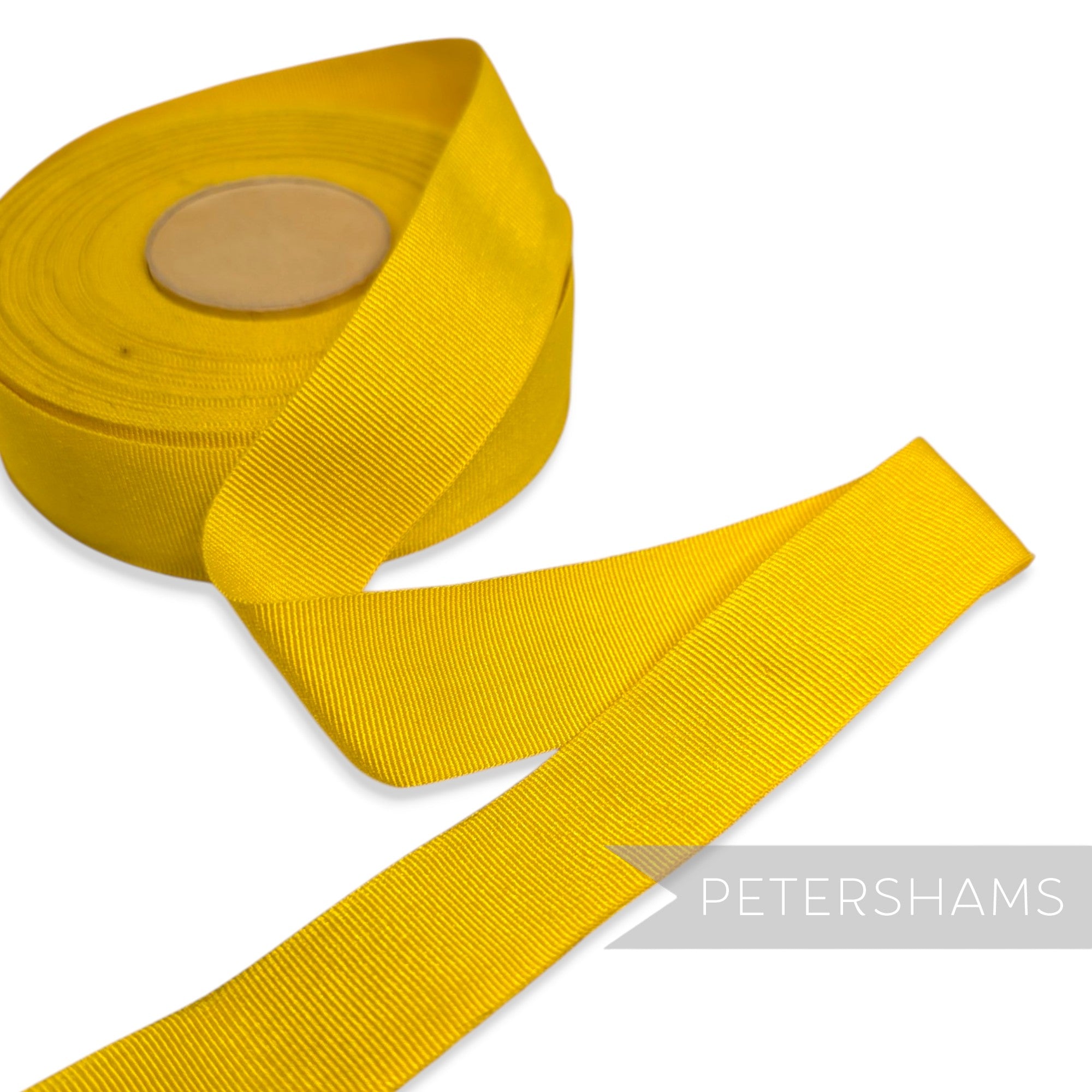 *Sale* IMPERFECT 25mm Yellow Vintage Grosgrain Ribbon - Approx. 20m