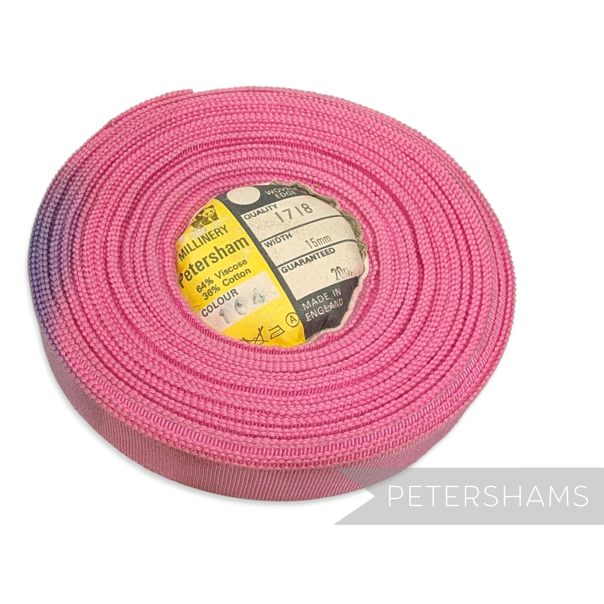 *Sale* Imperfect Full Roll 20m Vintage Berisfords Petersham Ribbon - 15mm