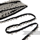 *Sale* WHOLE CARD Pearl and Bead Adorned Silky Braid - 10m