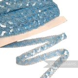 *Sale* Sheer Blue Lurex & Sequin Wavy Spangle Trim - Approx. 50m