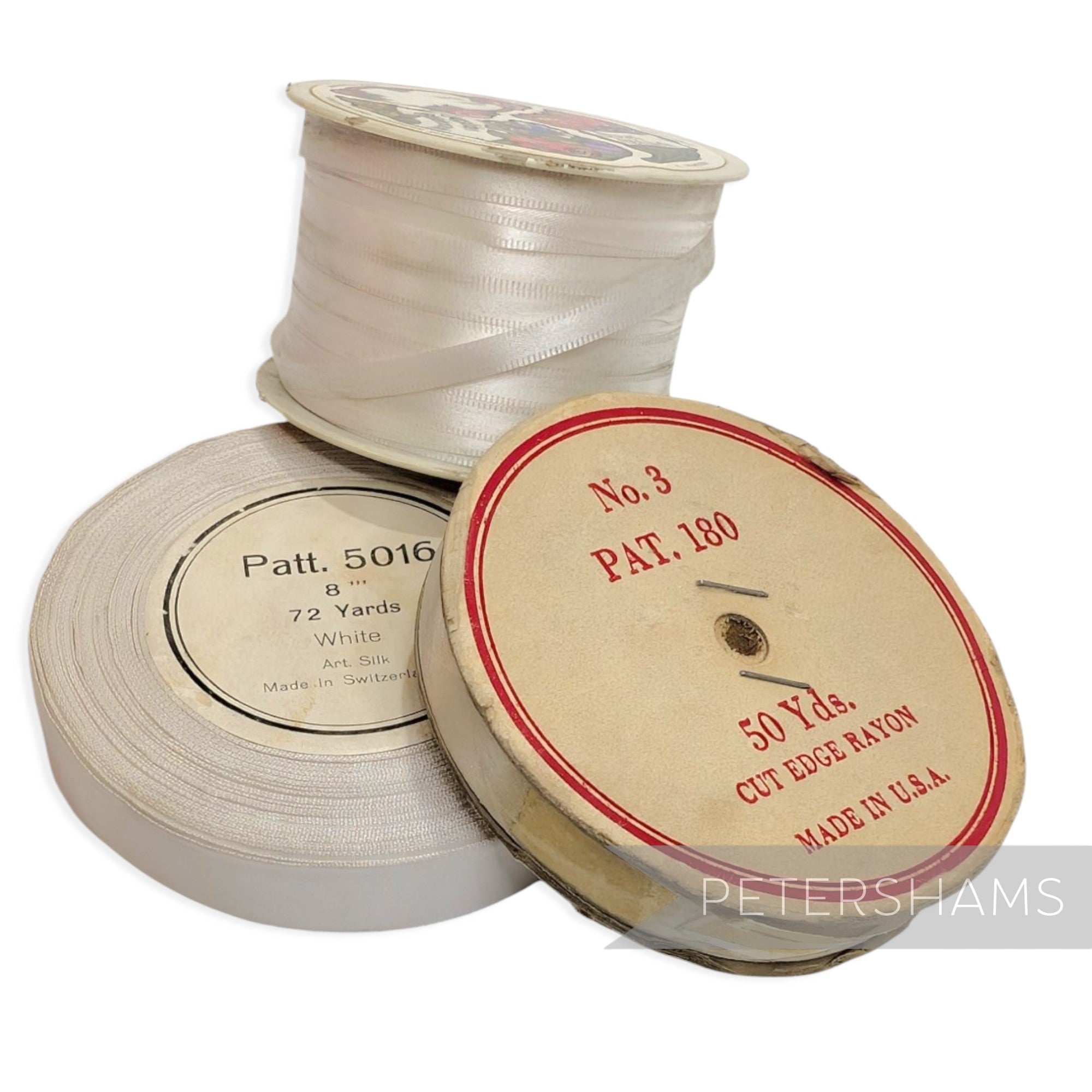 *Sale* GRUBBY Various White Satin Ribbons Reels - 100m+
