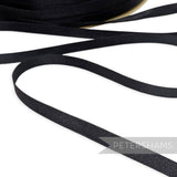 *Sale* WHOLE ROLL 7mm Black Satin Ribbon - Approx. 100m