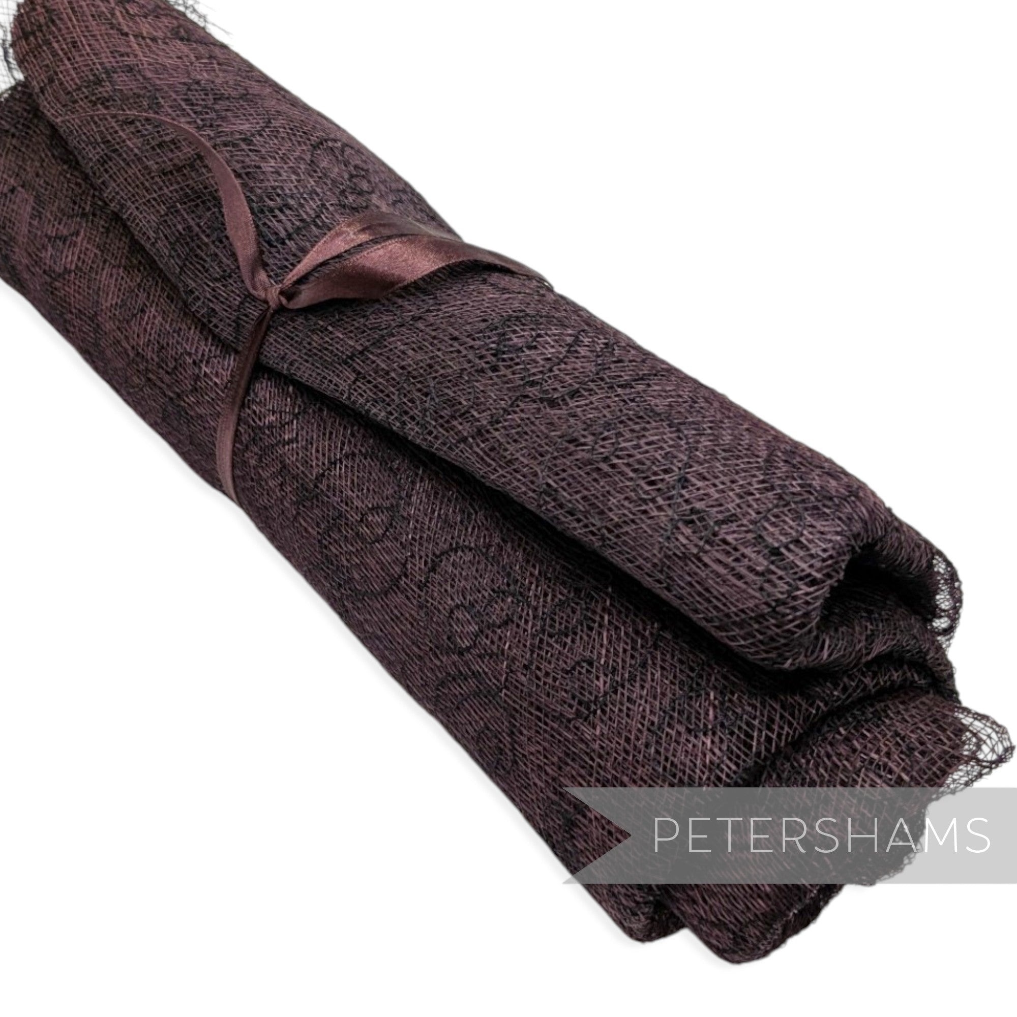*Sale* BULK Chain Stitched Swirl Pattern Sinamay Fabric - Approx. 5m