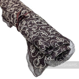 *Sale* BULK Chain Stitched Swirl Pattern Sinamay Fabric - Approx. 5m