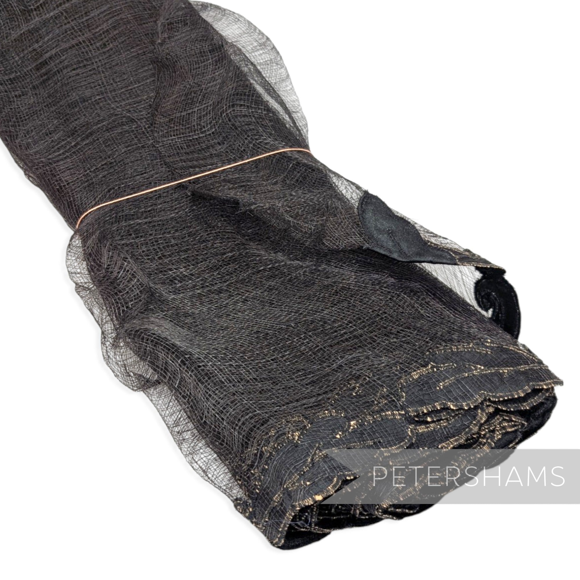 *Sale* BULK 45cm Satin Leaf Edged Sinamay - 8.5m