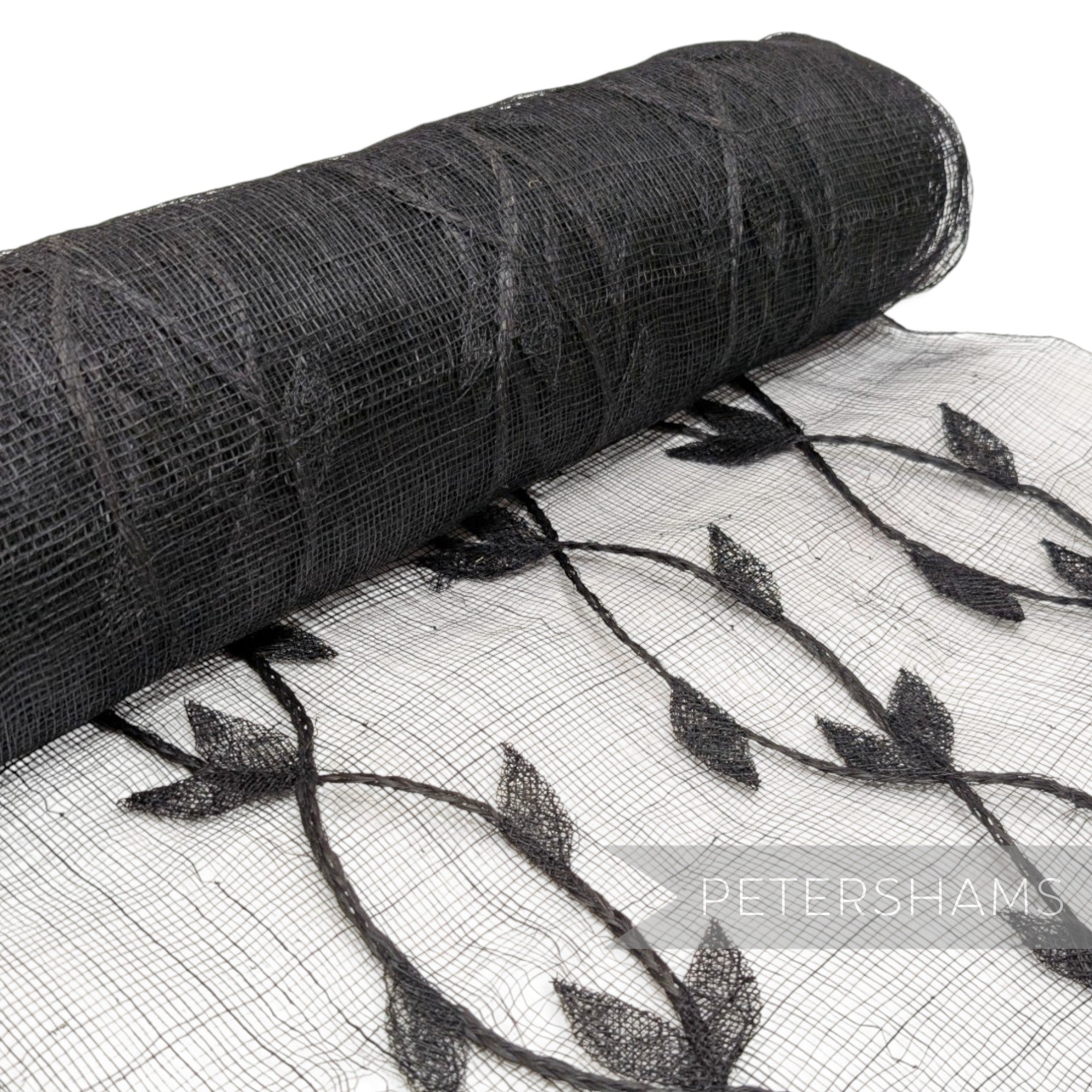 *Sale* WHOLE ROLL 45cm Applique Leaf Sinamay Fabric - 8.5m