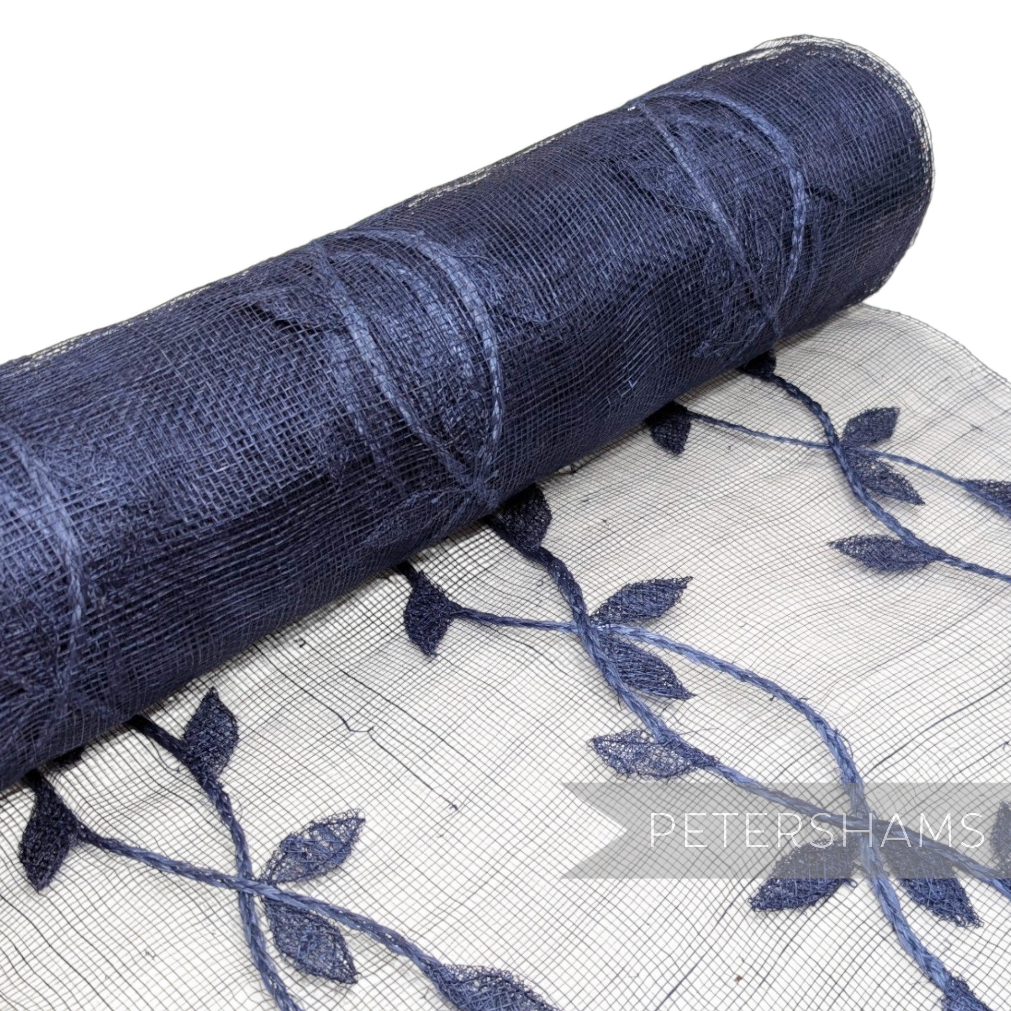 *Sale* WHOLE ROLL 45cm Applique Leaf Sinamay Fabric - 8.5m