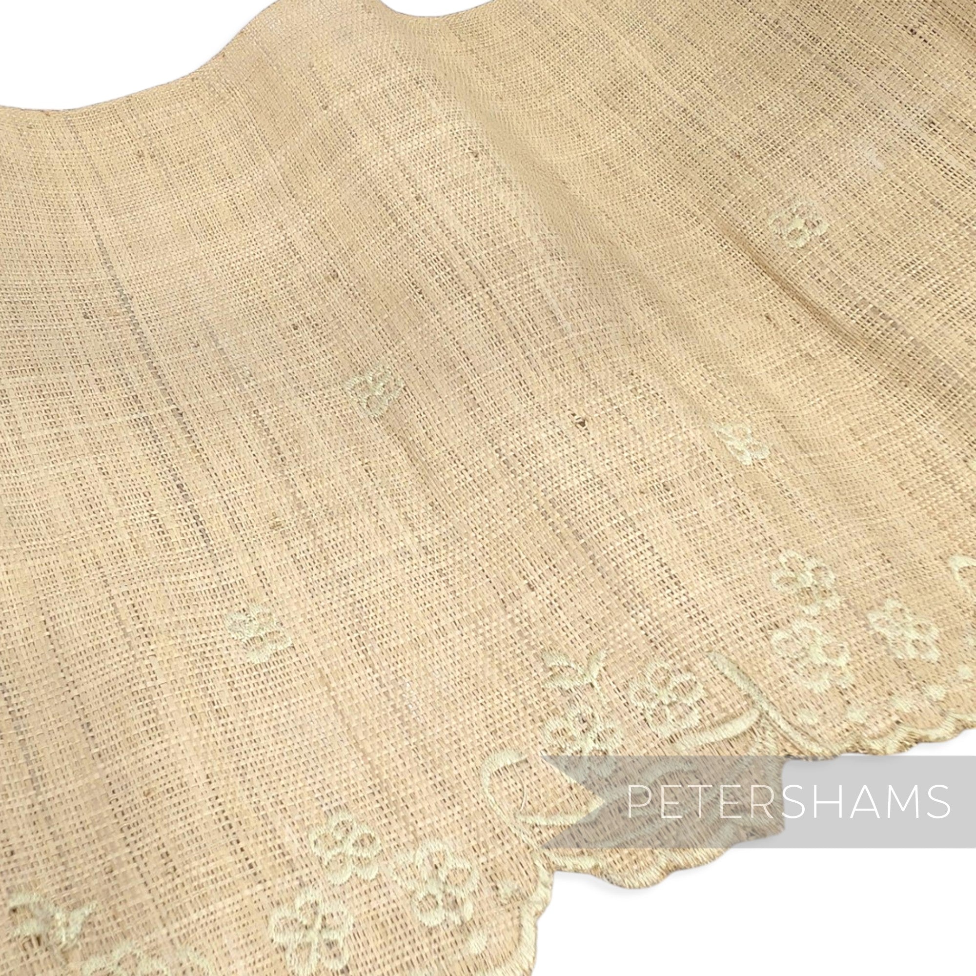 *Sale* BULK 30cm Wide Floral Pattern Raffia Straw Fabric - 8.5m
