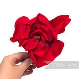 *Sale* IMPERFECT Red Ombre 'Amy' Silk 16cm Millinery Flower