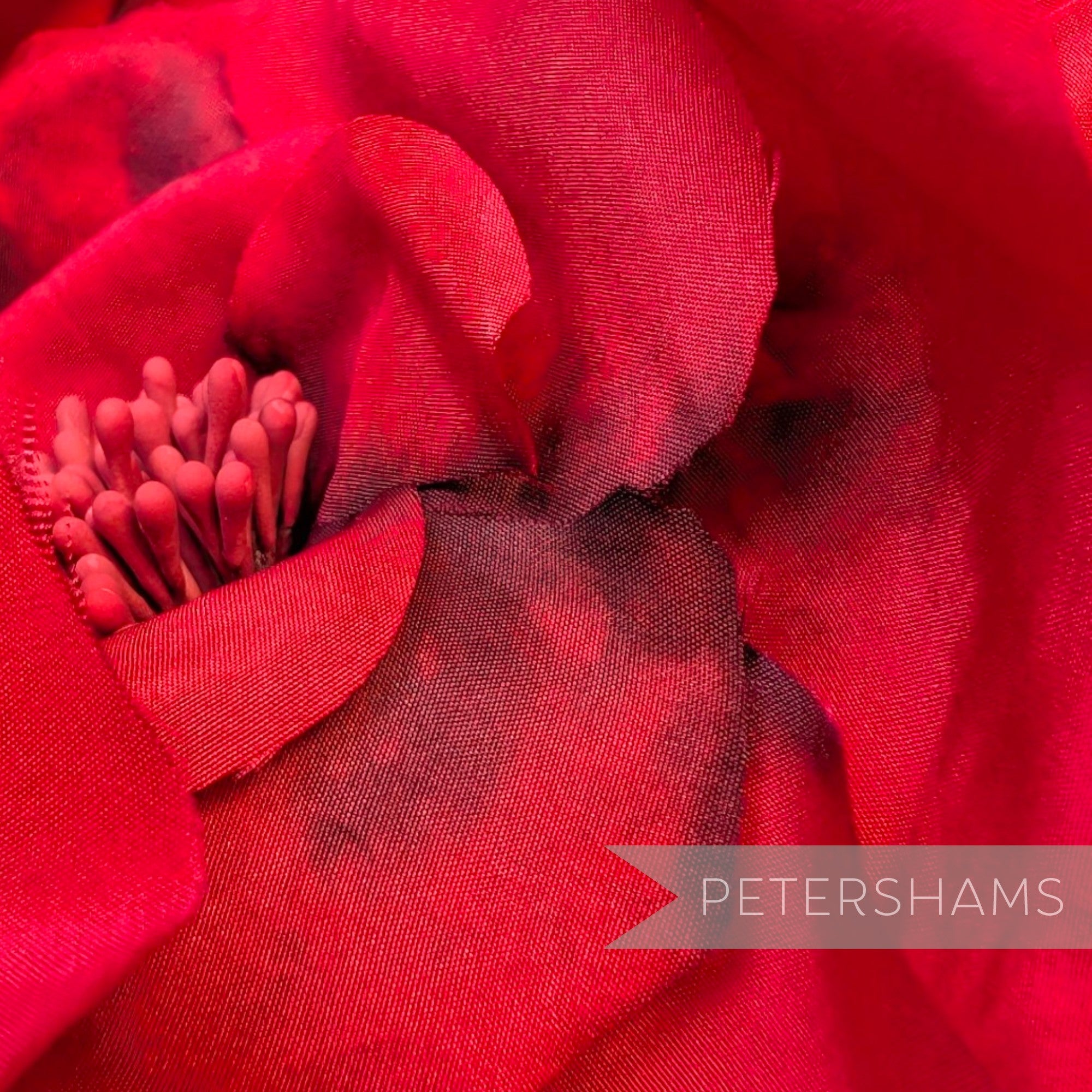 *Sale* IMPERFECT Red Ombre 'Amy' Silk 16cm Millinery Flower