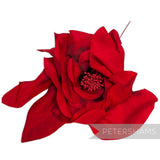*Sale* IMPERFECT Red Ombre 'Amy' Silk 16cm Millinery Flower