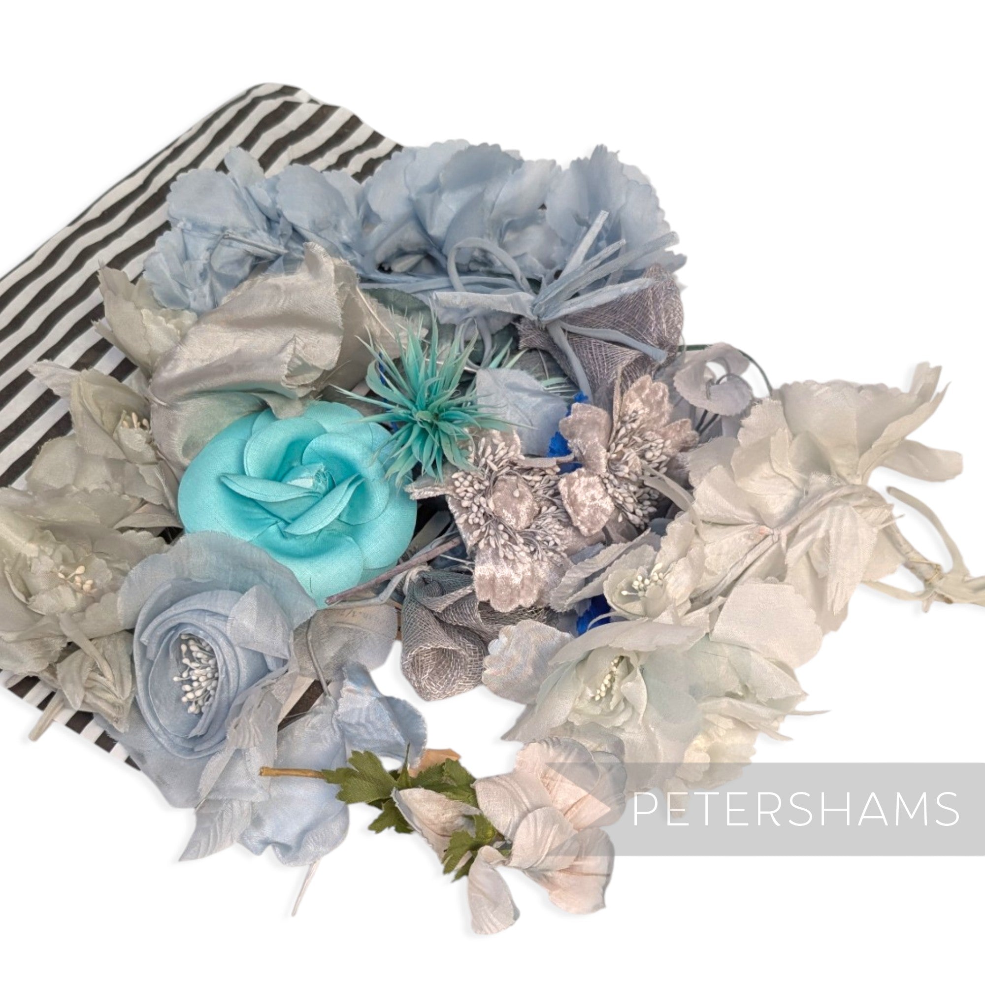 *Sale* IMPERFECT Big Bag of Flowers, Fruits & Leaves - Blue/Aqua